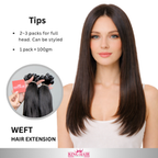 Straight natural bundles human hair Babythin