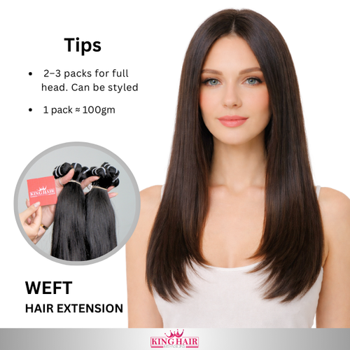 Straight #1B bundles human hair donor