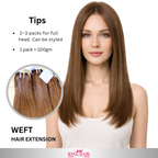 Straight #2 brown bundles human hair donor