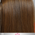 Straight #2 brown bundles human hair double