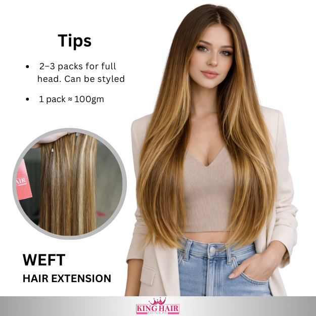 Straight Hight light blonde bundles human hair double