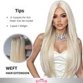 Straight #613 blonde bundles human hair raw