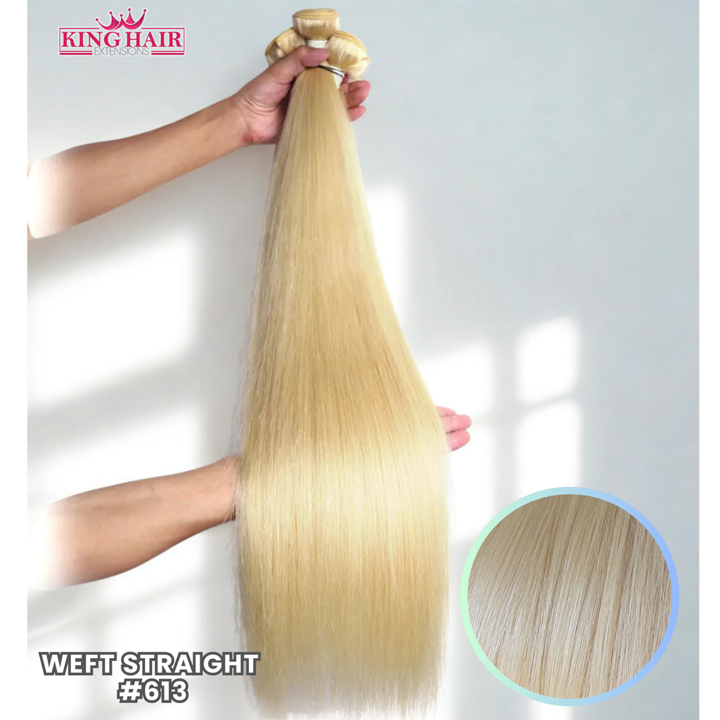 VIRGIN STRAIGHT WEFT – #613 – DOUBLE Drawn