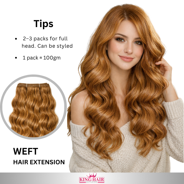 Wavy #2 brown bundles human hair Babythin