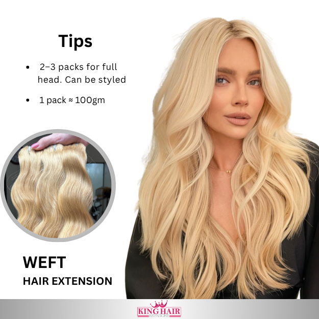 Wavy #613 blonde bundles human hair Babythin