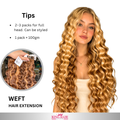 Wavy high light blonde bundles human hair Babythin