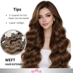 Wavy #2 brown bundles human hair raw