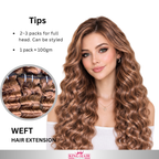 Wavy #4 brown bundles human hair raw