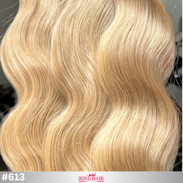 Wavy #613 blonde bundles human hair raw