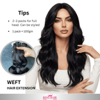 Wavy natural bundles human hair raw
