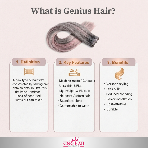 Straight #2 brown Virgin genius hair extension donor