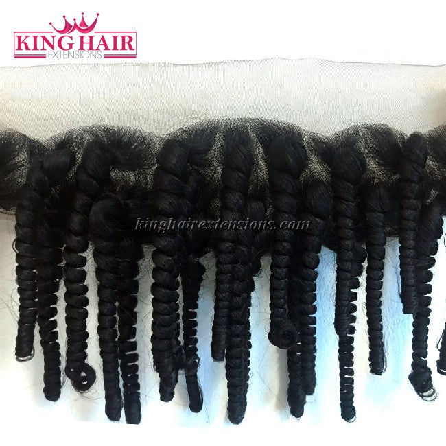 18 inch VIETNAM HAIR LACE FRONTAL CURLY 13X4 SC2 - King Hair Extensions
